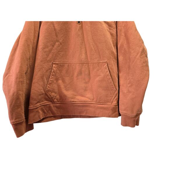 Flint and Tinder 1/4 Zip Sweatshirt Pullover Fleece Mens 3XL Orange Brown USA - Picture 4 of 5